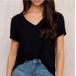 Anthropologie Cloth & Stone XS black V neck